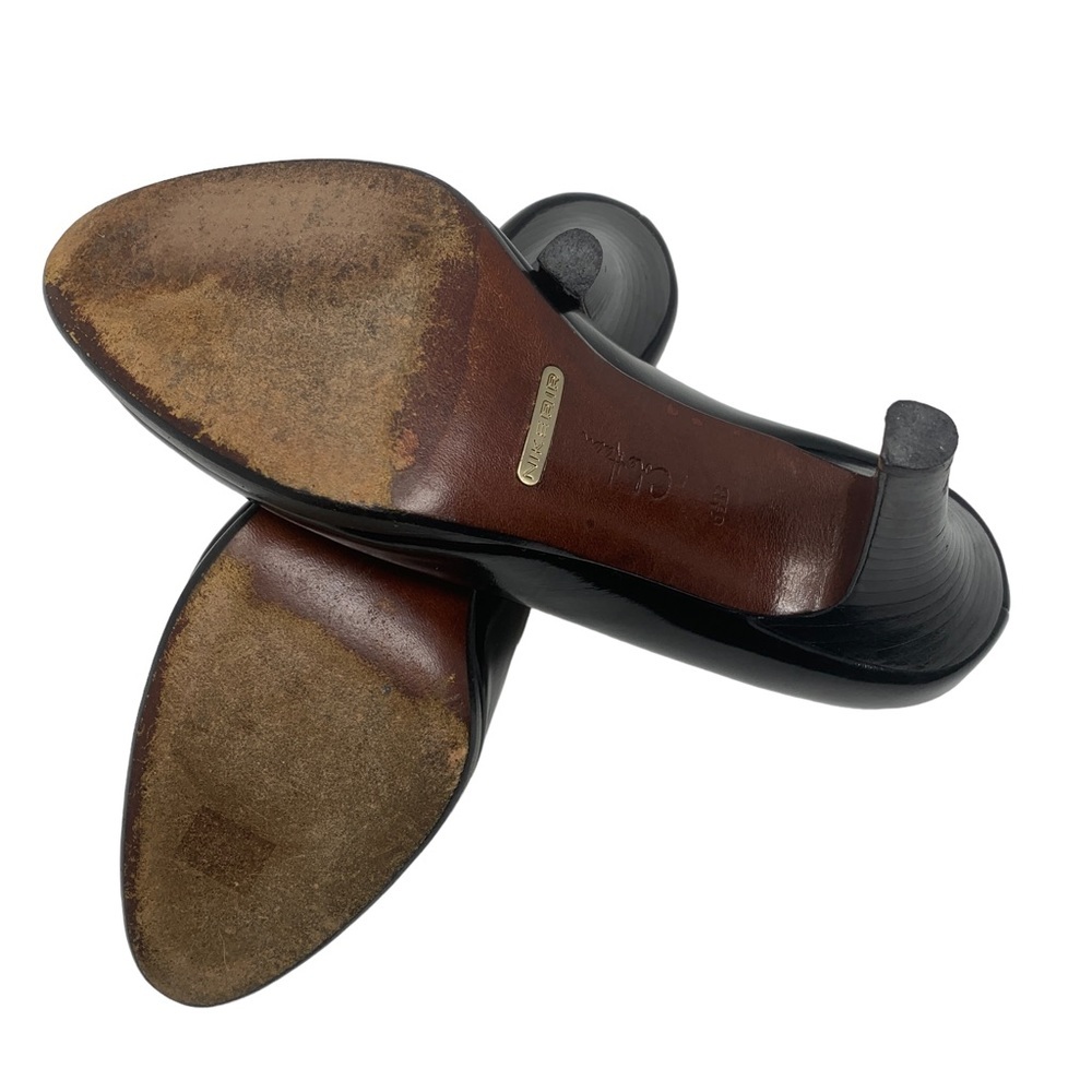 Cole Haan Nike Air Black Leather Pumps Almond Toe Classic Heels Office Siren - Picture 11 of 11